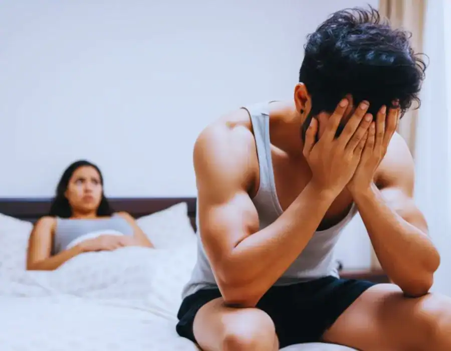 Image of upset man in need of erectile dysfunction treatment Somerset